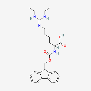 molecular formula C26H34N4O4 B2600267 Fmoc-D-Har(Et)2-OH CAS No. 1386327-10-1