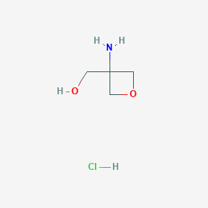 molecular formula C4H10ClNO2 B2600274 (3-Aminooxetan-3-yl)methanol;hydrochloride CAS No. 2172602-51-4