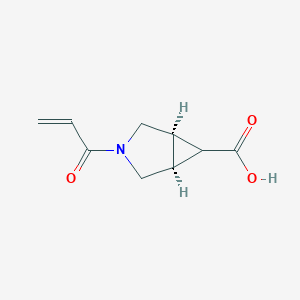 molecular formula C9H11NO3 B2600279 (1R,5S)-3-Prop-2-enoyl-3-azabicyclo[3.1.0]hexane-6-carboxylic acid CAS No. 2272598-77-1