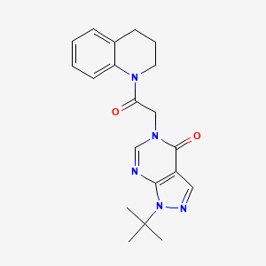 molecular formula C20H23N5O2 B2600281 1-tert-butyl-5-[2-(3,4-dihydro-2H-quinolin-1-yl)-2-oxoethyl]pyrazolo[3,4-d]pyrimidin-4-one CAS No. 863447-59-0