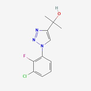 molecular formula C11H11ClFN3O B2600283 2-[1-(3-chloro-2-fluorophenyl)-1H-1,2,3-triazol-4-yl]propan-2-ol CAS No. 1707480-05-4