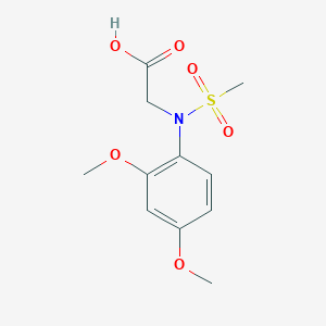 molecular formula C11H15NO6S B2600289 N-(2,4-Dimethoxyphenyl)-N-(methylsulfonyl)-glycine CAS No. 363572-86-5