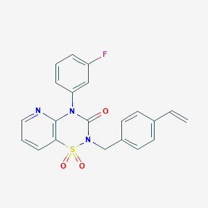 4-(3-fluorophenyl)-2-(4-vinylbenzyl)-2H-pyrido[2,3-e][1,2,4]thiadiazin-3(4H)-one 1,1-dioxide