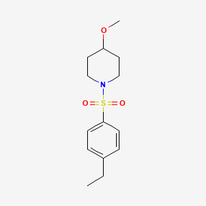 molecular formula C14H21NO3S B2600296 1-((4-Ethylphenyl)sulfonyl)-4-methoxypiperidine CAS No. 1325682-98-1
