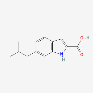 molecular formula C13H15NO2 B2600302 6-Isobutyl-1H-indole-2-carboxylic acid CAS No. 900136-43-8