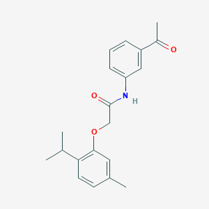 molecular formula C20H23NO3 B2600303 N-(3-acetylphenyl)-2-(2-isopropyl-5-methylphenoxy)acetamide CAS No. 303795-87-1