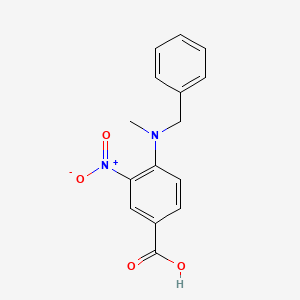 molecular formula C15H14N2O4 B2600308 4-[苄基（甲基）氨基]-3-硝基苯甲酸 CAS No. 361157-61-1