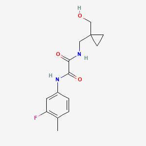 N1-(3-fluoro-4-methylphenyl)-N2-((1-(hydroxymethyl)cyclopropyl)methyl)oxalamide