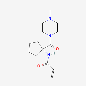 N-[1-(4-methylpiperazine-1-carbonyl)cyclopentyl]prop-2-enamide