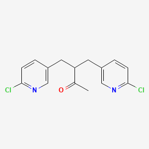 molecular formula C15H14Cl2N2O B2600322 4-(6-Chloropyridin-3-yl)-3-[(6-chloropyridin-3-yl)methyl]butan-2-one CAS No. 865658-85-1