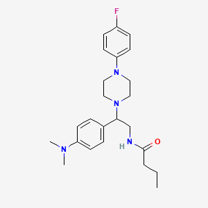 N-{2-[4-(dimethylamino)phenyl]-2-[4-(4-fluorophenyl)piperazin-1-yl]ethyl}butanamide