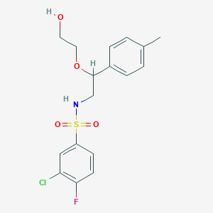 3-chloro-4-fluoro-N-(2-(2-hydroxyethoxy)-2-(p-tolyl)ethyl)benzenesulfonamide