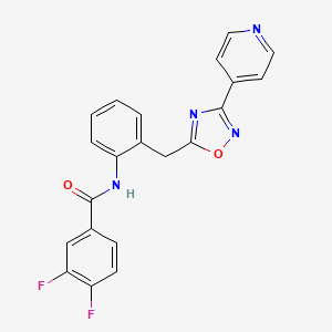 3,4-Difluoro-N-(2-{[3-(pyridin-4-YL)-1,2,4-oxadiazol-5-YL]methyl}phenyl)benzamide