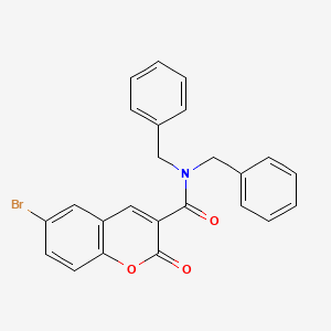 molecular formula C24H18BrNO3 B2600348 N,N-dibenzyl-6-bromo-2-oxo-2H-chromene-3-carboxamide CAS No. 326886-53-7
