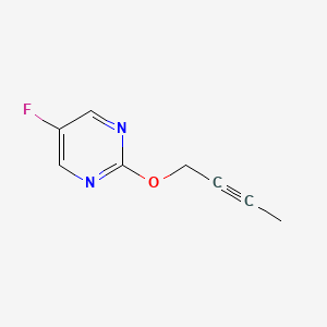 molecular formula C8H7FN2O B2600377 2-(But-2-yn-1-yloxy)-5-fluoropyrimidine CAS No. 2201776-15-8