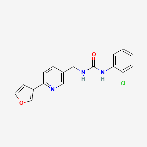 molecular formula C17H14ClN3O2 B2600382 1-(2-氯苯基)-3-((6-(呋喃-3-基)吡啶-3-基)甲基)脲 CAS No. 2034311-31-2