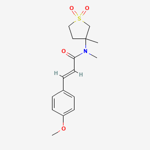 (E)-3-(4-methoxyphenyl)-N-methyl-N-(3-methyl-1,1-dioxidotetrahydrothiophen-3-yl)acrylamide