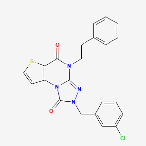 2-(3-chlorobenzyl)-4-phenethylthieno[2,3-e][1,2,4]triazolo[4,3-a]pyrimidine-1,5(2H,4H)-dione