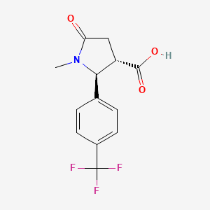 (2S,3S)-1-Methyl-5-oxo-2-[4-(trifluoromethyl)phenyl]pyrrolidine-3-carboxylic acid