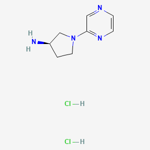 molecular formula C8H14Cl2N4 B2600404 (3R)-1-(吡嗪-2-基)吡咯烷-3-胺二盐酸盐 CAS No. 1365937-15-0