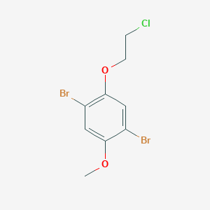 molecular formula C9H9Br2ClO2 B2600453 1-Methoxy-2,5-dibromo-4-(2-chloroethoxy)benzene CAS No. 281678-65-7