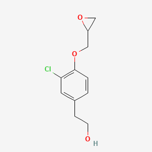 2-[3-Chloro-4-(oxiran-2-ylmethoxy)phenyl]ethanol