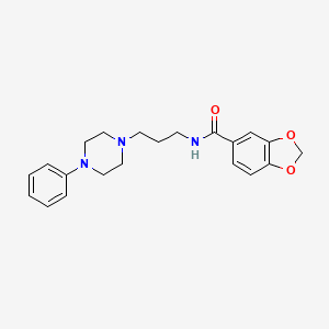 N-(3-(4-phenylpiperazin-1-yl)propyl)benzo[d][1,3]dioxole-5-carboxamide