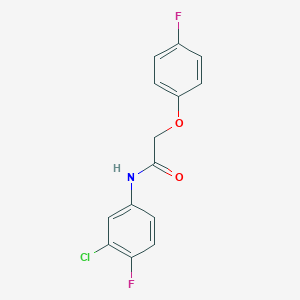 molecular formula C14H10ClF2NO2 B260047 N-(3-chloro-4-fluorophenyl)-2-(4-fluorophenoxy)acetamide 