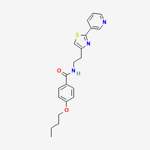 4-butoxy-N-[2-(2-pyridin-3-yl-1,3-thiazol-4-yl)ethyl]benzamide