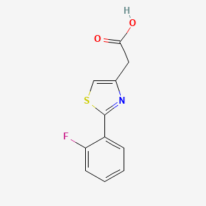 molecular formula C11H8FNO2S B2600474 [2-(2-Fluoro-phenyl)-thiazol-4-yl]-acetic acid CAS No. 879070-41-4