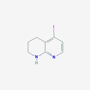 molecular formula C8H9IN2 B2600479 5-Iodo-1,2,3,4-tetrahydro-1,8-naphthyridine CAS No. 945600-06-6