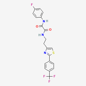 N1-(4-fluorophenyl)-N2-(2-(2-(4-(trifluoromethyl)phenyl)thiazol-4-yl)ethyl)oxalamide