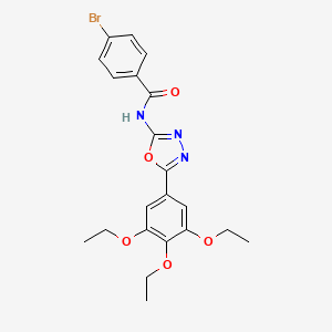 4-bromo-N-[5-(3,4,5-triethoxyphenyl)-1,3,4-oxadiazol-2-yl]benzamide