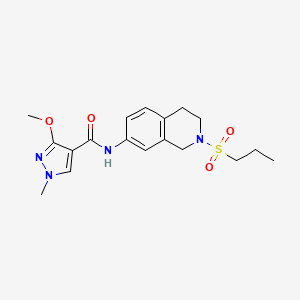 3-methoxy-1-methyl-N-(2-(propylsulfonyl)-1,2,3,4-tetrahydroisoquinolin-7-yl)-1H-pyrazole-4-carboxamide