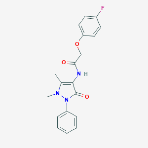 molecular formula C19H18FN3O3 B260052 N-(1,5-dimethyl-3-oxo-2-phenyl-2,3-dihydro-1H-pyrazol-4-yl)-2-(4-fluorophenoxy)acetamide 