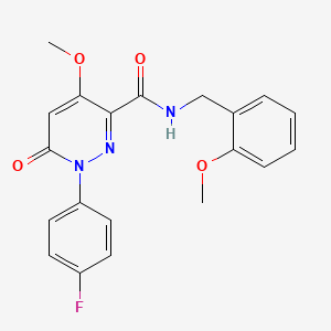 molecular formula C20H18FN3O4 B2600534 1-(4-fluorophenyl)-4-methoxy-N-[(2-methoxyphenyl)methyl]-6-oxopyridazine-3-carboxamide CAS No. 941969-72-8