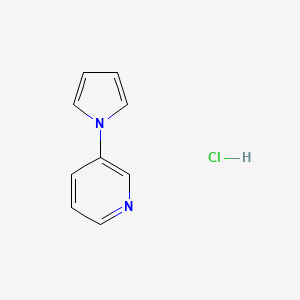 molecular formula C9H9ClN2 B2600540 3-(1H-pyrrol-1-yl)pyridine hydrochloride CAS No. 1955541-19-1; 72692-99-0