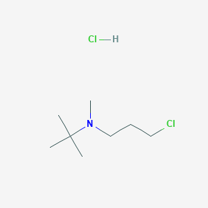 molecular formula C8H19Cl2N B2600556 N-(3-Chloropropyl)-N,2-dimethylpropan-2-amine;hydrochloride CAS No. 2413875-32-6