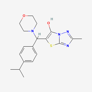 molecular formula C19H24N4O2S B2600557 5-((4-异丙苯基)(吗啉基)甲基)-2-甲基噻唑并[3,2-b][1,2,4]三唑-6-醇 CAS No. 851810-07-6