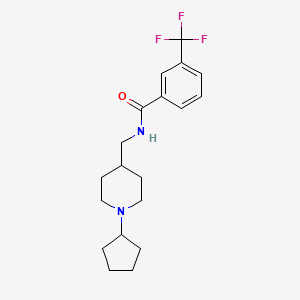 N-((1-cyclopentylpiperidin-4-yl)methyl)-3-(trifluoromethyl)benzamide