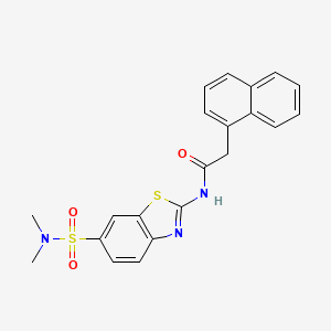 molecular formula C21H19N3O3S2 B2600562 N-(6-(N,N-dimethylsulfamoyl)benzo[d]thiazol-2-yl)-2-(naphthalen-1-yl)acetamide CAS No. 923146-47-8
