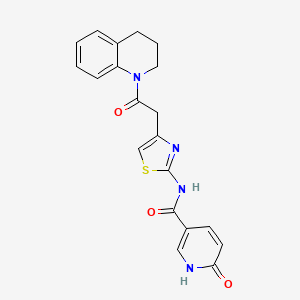 molecular formula C20H18N4O3S B2600567 N-(4-(2-(3,4-dihydroquinolin-1(2H)-yl)-2-oxoethyl)thiazol-2-yl)-6-oxo-1,6-dihydropyridine-3-carboxamide CAS No. 946258-96-4