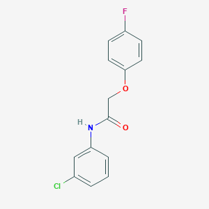 molecular formula C14H11ClFNO2 B260058 N-(3-chlorophenyl)-2-(4-fluorophenoxy)acetamide 