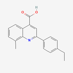 molecular formula C19H17NO2 B2600593 2-(4-Ethylphenyl)-8-methylquinoline-4-carboxylic acid CAS No. 438225-28-6