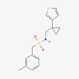 1-(3-Methylphenyl)-N-[(1-thiophen-3-ylcyclopropyl)methyl]methanesulfonamide