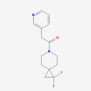 molecular formula C14H16F2N2O B2600608 1-(1,1-Difluoro-6-azaspiro[2.5]octan-6-yl)-2-(pyridin-3-yl)ethan-1-one CAS No. 2097916-06-6