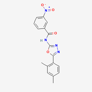 molecular formula C17H14N4O4 B2600614 N-[5-(2,4-二甲苯基)-1,3,4-恶二唑-2-基]-3-硝基苯甲酰胺 CAS No. 891143-22-9