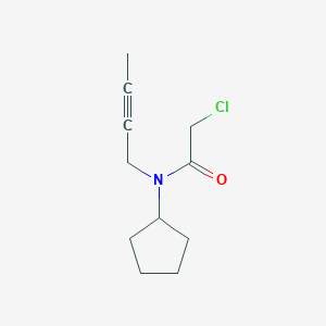 molecular formula C11H16ClNO B2600617 N-But-2-ynyl-2-chloro-N-cyclopentylacetamide CAS No. 2411218-49-8