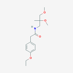 molecular formula C16H25NO4 B2600621 N-(2,3-二甲氧基-2-甲基丙基)-2-(4-乙氧基苯基)乙酰胺 CAS No. 2034540-26-4