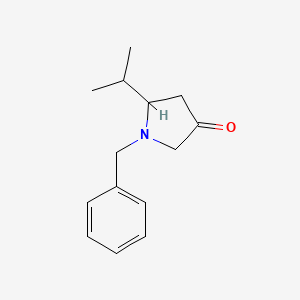 molecular formula C14H19NO B2600626 1-Benzyl-5-isopropylpyrrolidin-3-one CAS No. 2137958-17-7